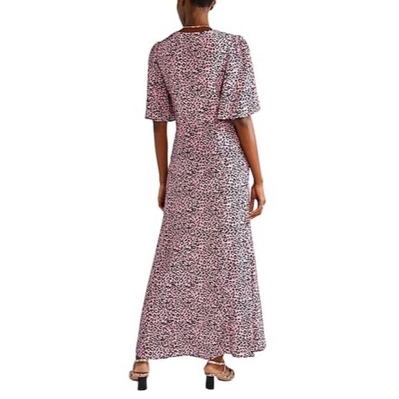 Elegant Pink Patterned Maxi Dress - Picture 3 of 12